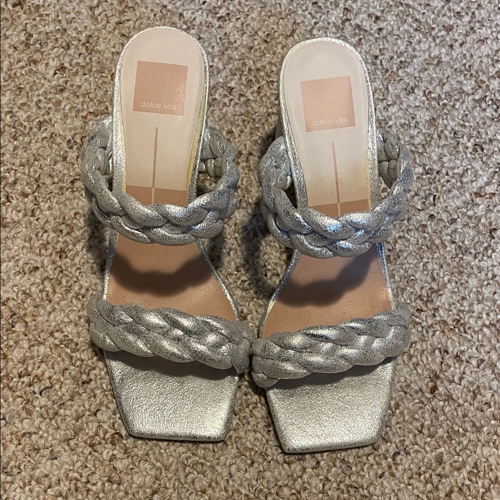 Dolce Vita Metallic Braided Heels